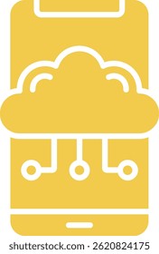 Mobile Cloud vector icon. Can be used for printing, mobile and web applications.