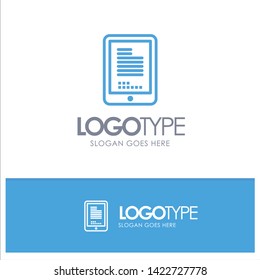 Mobile, Coding, Hardware, Cell Blue Logo Line Style