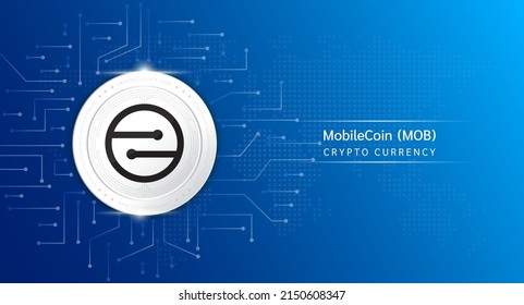 Mobile coin cryptocurrency token symbol. Crypto currency with stock market investment trading. Coin icon on dark background. Economic trends finance concept. 3D Vector illustration.