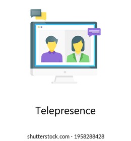 Mobile collaboration, conceptual vector of telepresence 