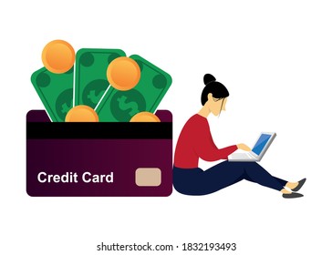 Mobile commerce. Digital banking. Bank transactions, credit card payments and internet payments.
