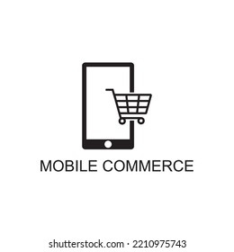 mobile commerce icon , advertising icon