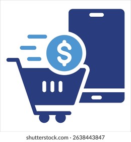 Mobile Commerce Icon Element For Design