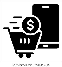 Mobile Commerce Icon Element For Design