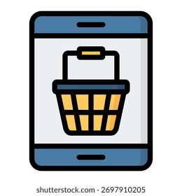 Mobile Commerce Icon Element For Design