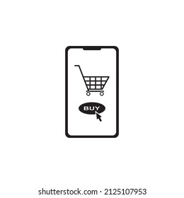 mobile commerce icon symbol sign vector