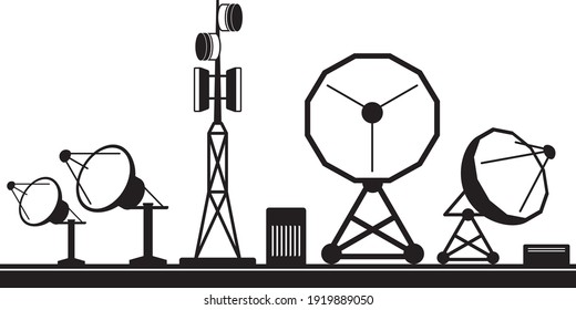 Mobile communication base station – vector illustration