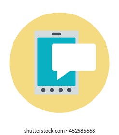 Mobile Communication Colored Vector Icon