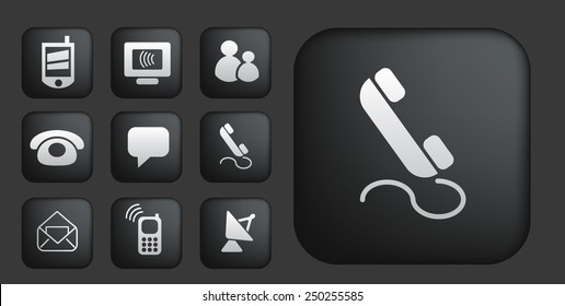 mobile communication, connection, internet buttons, icons, illustrations, signs set, vector