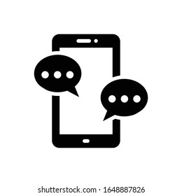 Mobile Communication Glyph Icon. vector illustration. EPS 10