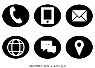 conjunto de iconos del vector de comunicación móvil