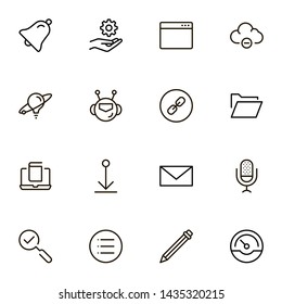 Mobile communicaton line icon set. Collection of high quality black outline logo for web site design and mobile apps. Vector illustration on a white background