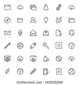 Mobile communicaton line icon set. Collection of high quality black outline logo for web site design and mobile apps. Vector illustration on a white background