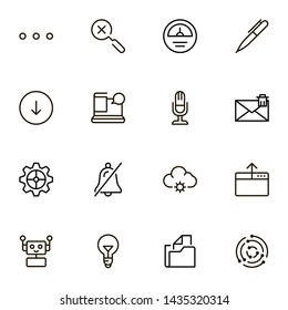 Mobile communicaton line icon set. Collection of high quality black outline logo for web site design and mobile apps. Vector illustration on a white background