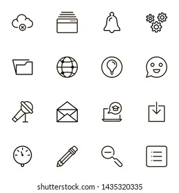 Mobile communicaton line icon set. Collection of high quality black outline logo for web site design and mobile apps. Vector illustration on a white background