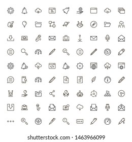 Mobile communicaton line icon set. Collection of high quality black outline logo for web site design and mobile apps. Vector illustration on a white background