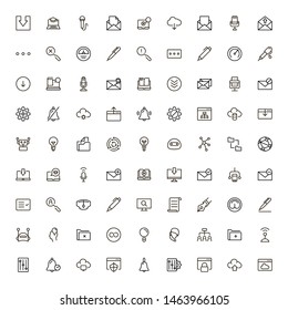 Mobile communicaton line icon set. Collection of high quality black outline logo for web site design and mobile apps. Vector illustration on a white background
