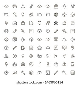 Mobile communicaton line icon set. Collection of high quality black outline logo for web site design and mobile apps. Vector illustration on a white background