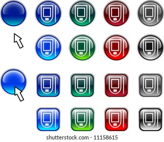 A lot of Mobile computer icons. Vector illustration.