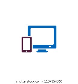Mobile Computer Logo Icon Design