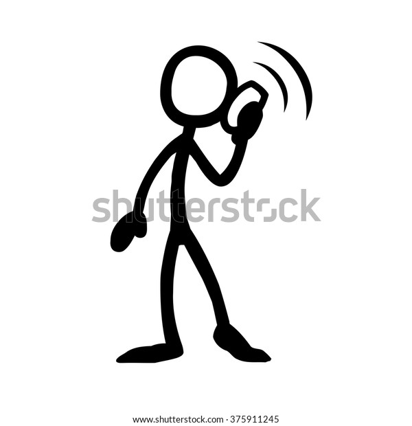 Mobile Computing Phonecall Stock Vector (Royalty Free) 375911245