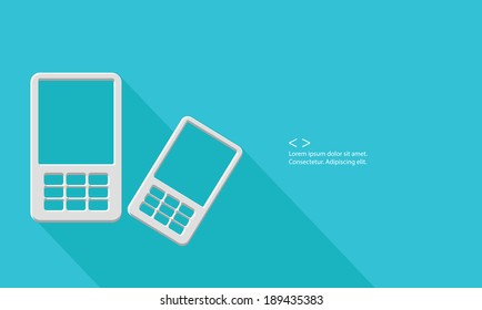 Mobile concept,Blank for text,vector