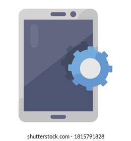 Mobile configurations in modern flat style, editable flat vector 