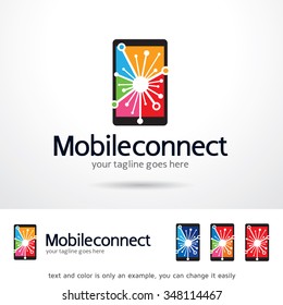 Mobile Connect Logo Template Design Vector