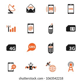 mobile connection color vector icons for web and user interface design