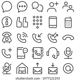 mobile connection communication icon set