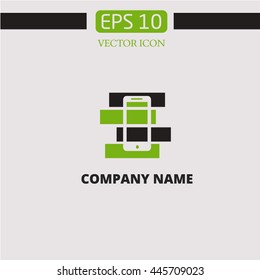 mobile connection. icon mobile phone vector. technology logo.