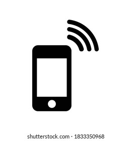 Icono de conexión móvil.smartphone,inalámbrico (ilustración vectorial)