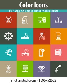 Mobile connection vector icons for user interface design