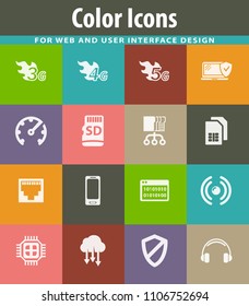 Mobile connection vector icons for user interface design