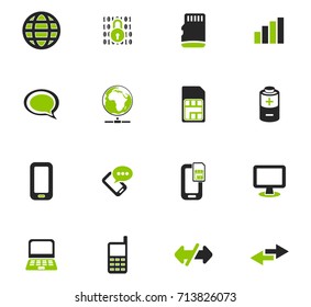 Mobile connection vector icons for user interface design