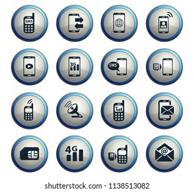 mobile connection web icons for user interface design