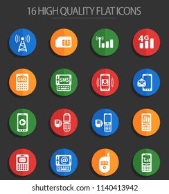 mobile connection web icons for user interface design