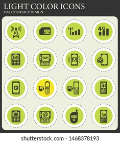 mobile connection web icons for user interface design
