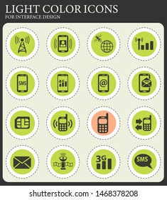 mobile connection web icons for user interface design