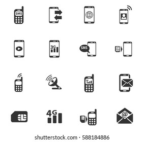 mobile connection web icons for user interface design