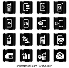 mobile connection web icons for user interface design