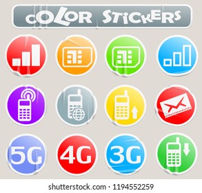 Mobile connecttion color stickers