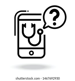 Mobile consultant vector icon. mobile,phone