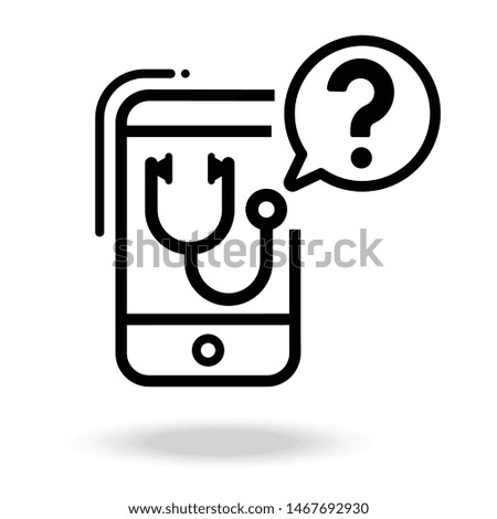 Mobile consultant vector icon. mobile,phone
