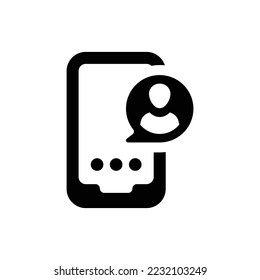 Mobile contact icon (vector illustration)