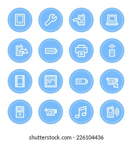 Mobile content web icons set