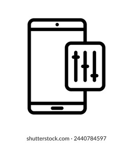 mobile control line icon symbol