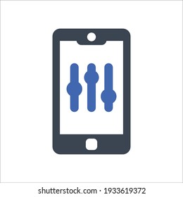 Mobile Control panel icon, Vector graphics