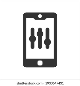 Mobile Control panel icon, Vector graphics