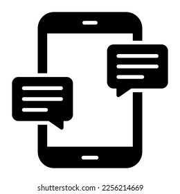 Mobile conversation vector icon in modern and trendy style
